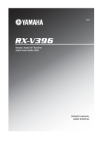 Yamaha RXV-396 - Owners Manual